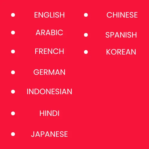 VN supported languages