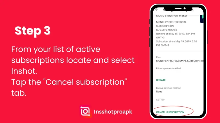 cancel subscription of inshot pro apk