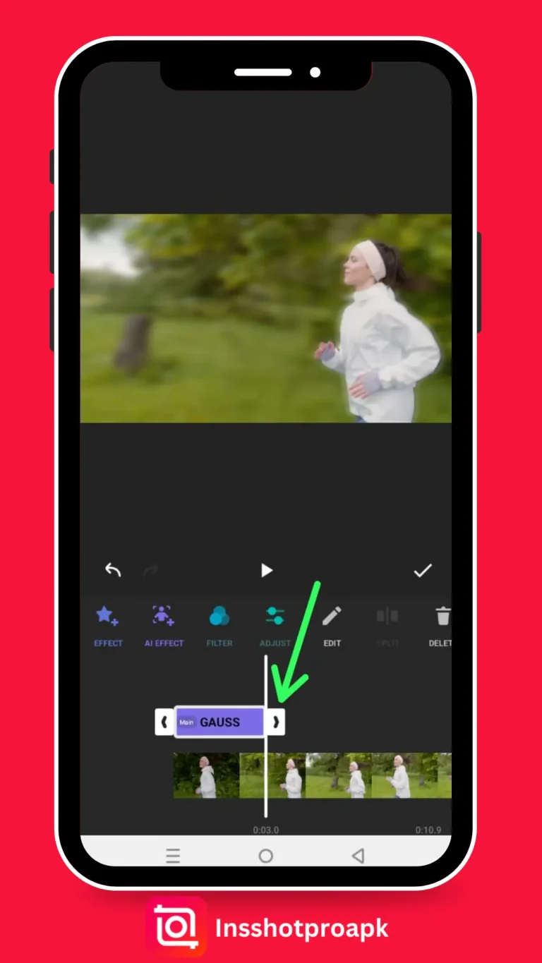 blur background in inshot