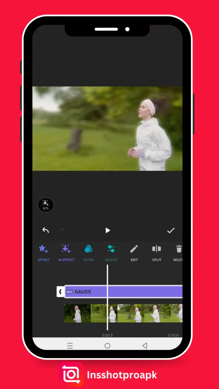 blur backround in inshot pro apk
