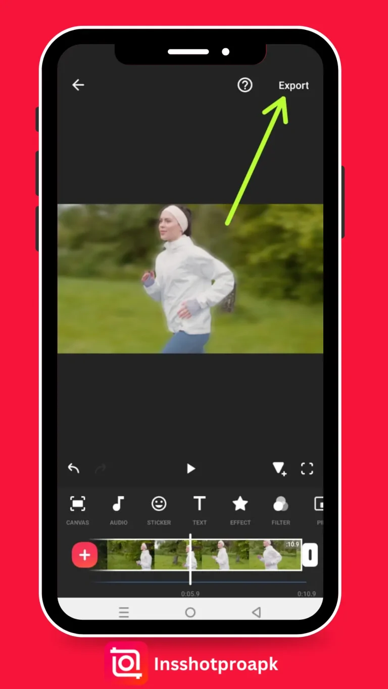 how to export video in inshot?